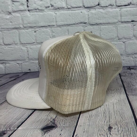 Vintage Trucker Hat Cap Snapback White Knut's Welding Ltd. Stettler Welder Mesh - Picture 4 of 8